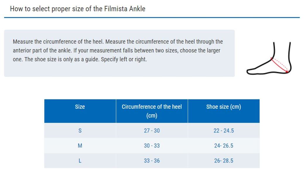 ZAMST FILMISTA ANKLE (Left/Right specific)