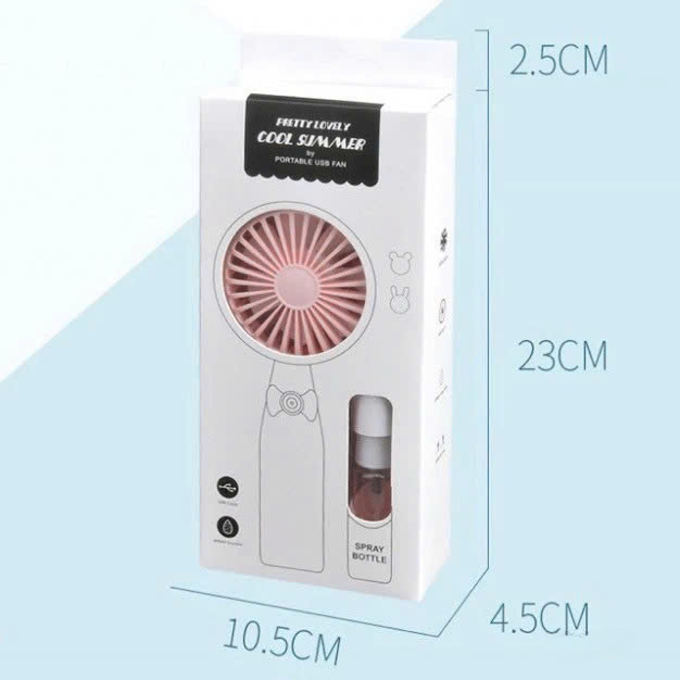 Quạt Mini Để Bàn, Quạt Tích Điện Sạc USB - Quạt Cầm Tay Tốc Độ, Điều Chỉnh Hướng Gió Xoay 360 Độ, Kiểu Dáng Sang Trọng , Không Gây Ồn, Pin Sạc - Giao Màu Ngẫu Nhiên - Hàng Nhập Khẩu 1