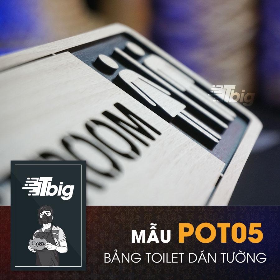 Bảng gỗ toilet dán tường sang trọng mẫu decor độc đáo mới lạ