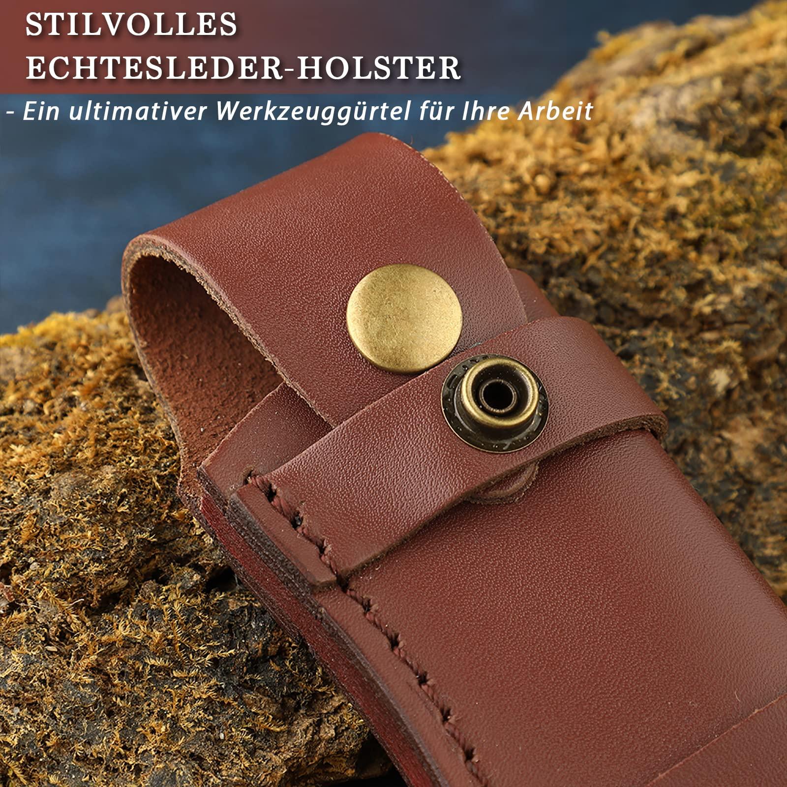 Túi dao cho thắt lưng làm bằng da thực sự băng thẳng đứng túi dao Etui không có dao dao có vỏ để gấp dao nhỏ túi