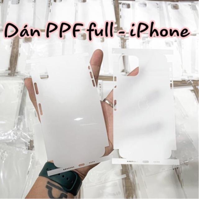 Dán dẻo PPF nhám full lỗ loa, chống vân tay bảo vệ toàn diện máy dành cho các dòng iphone 7 trở lên