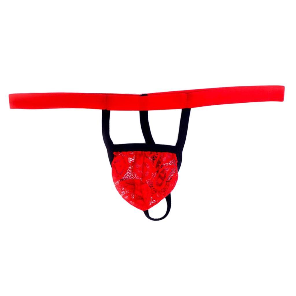 2-6pack Mens Sexy Mini Lace See-through Pouch G-string T-back Briefs Underwear