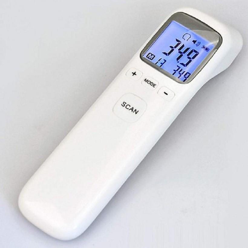 Máy đo thân nhiệt, nhiệt kế hồng ngoại đo không cần chạm trán, tai, cảnh báo sốt khi nhiệt độ lên đến 38 độ C- Giá tốt