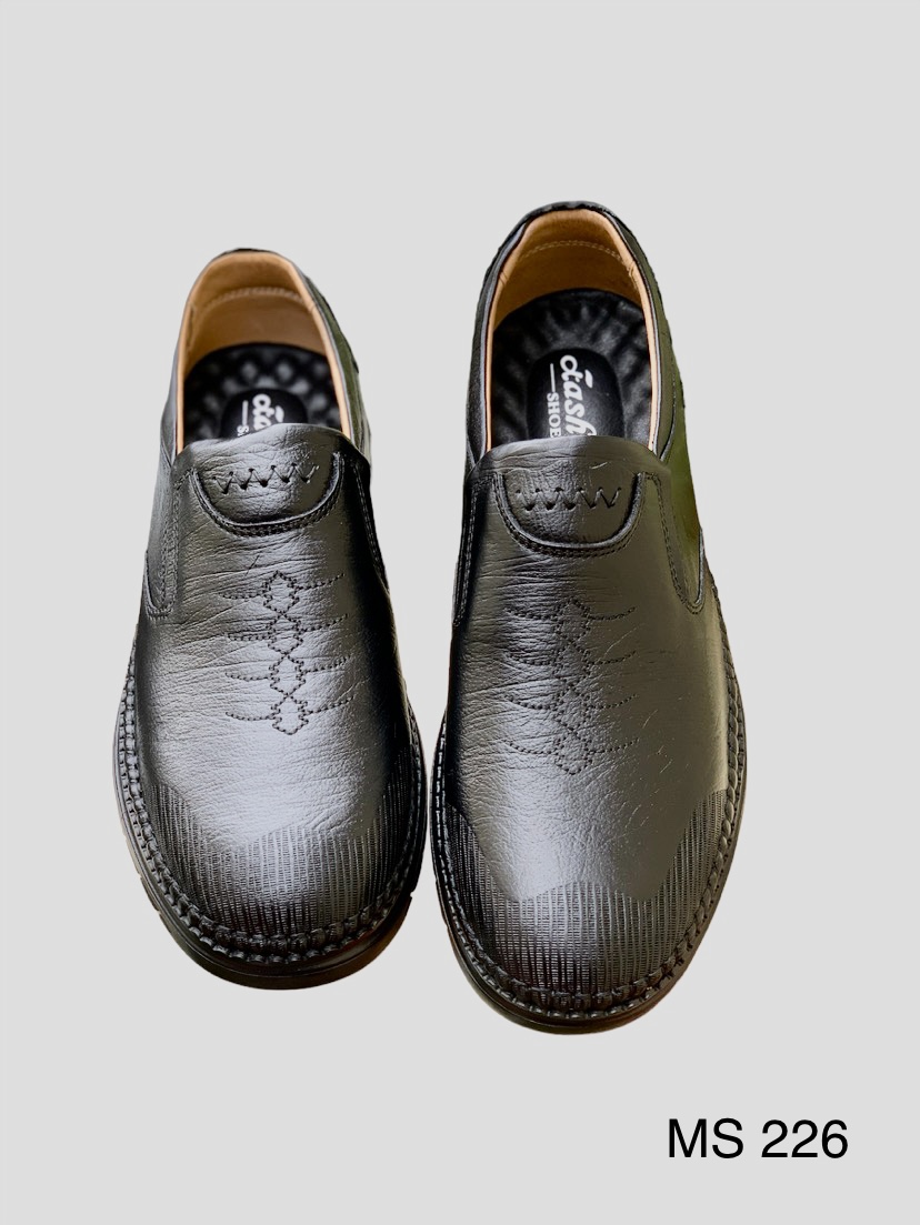 Giầy lười nam da bò 2 lớp cao cấp Tomshoes, đế cao su khâu chắc chắn