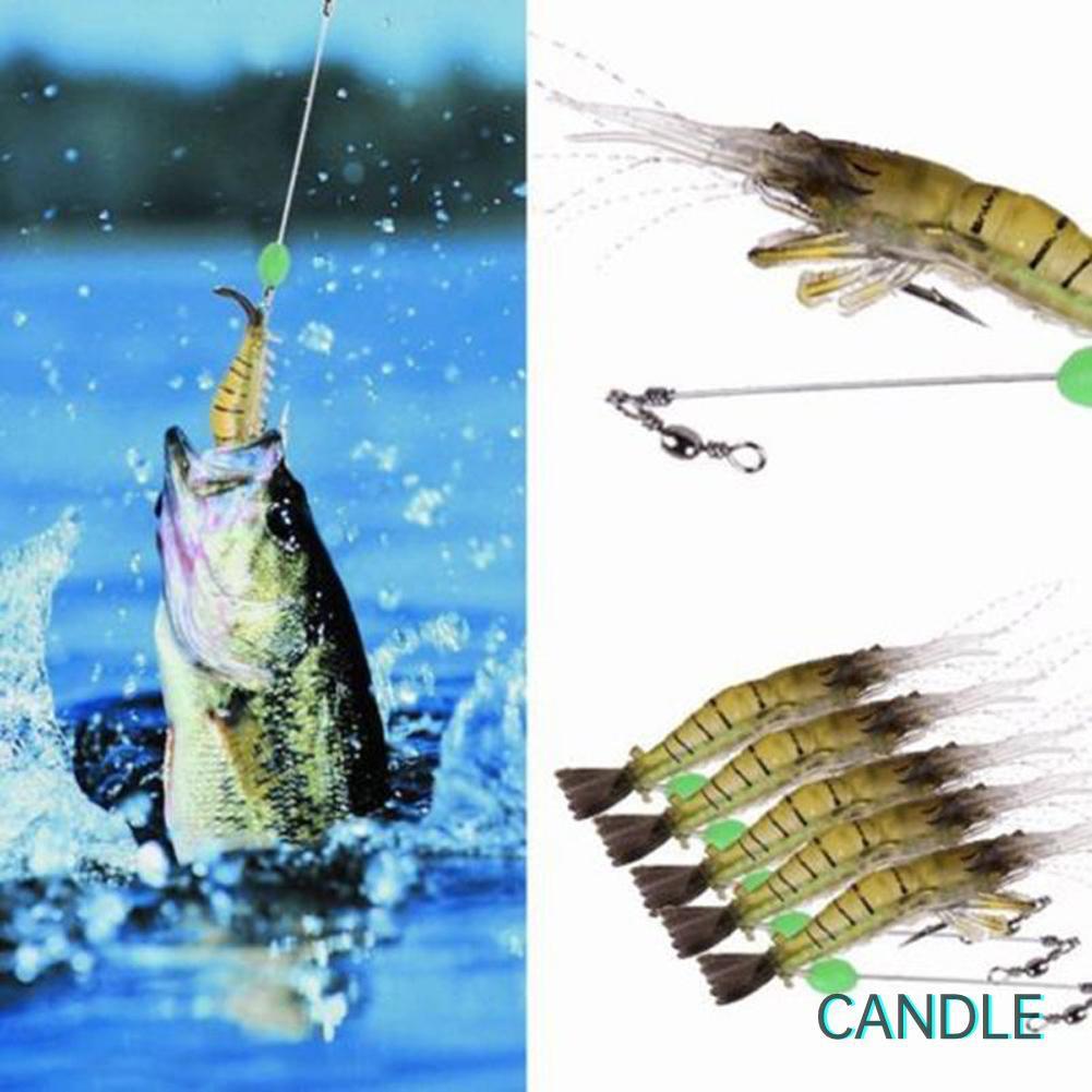 Set 5 Mồi Câu Cá Giả Hình Tôm