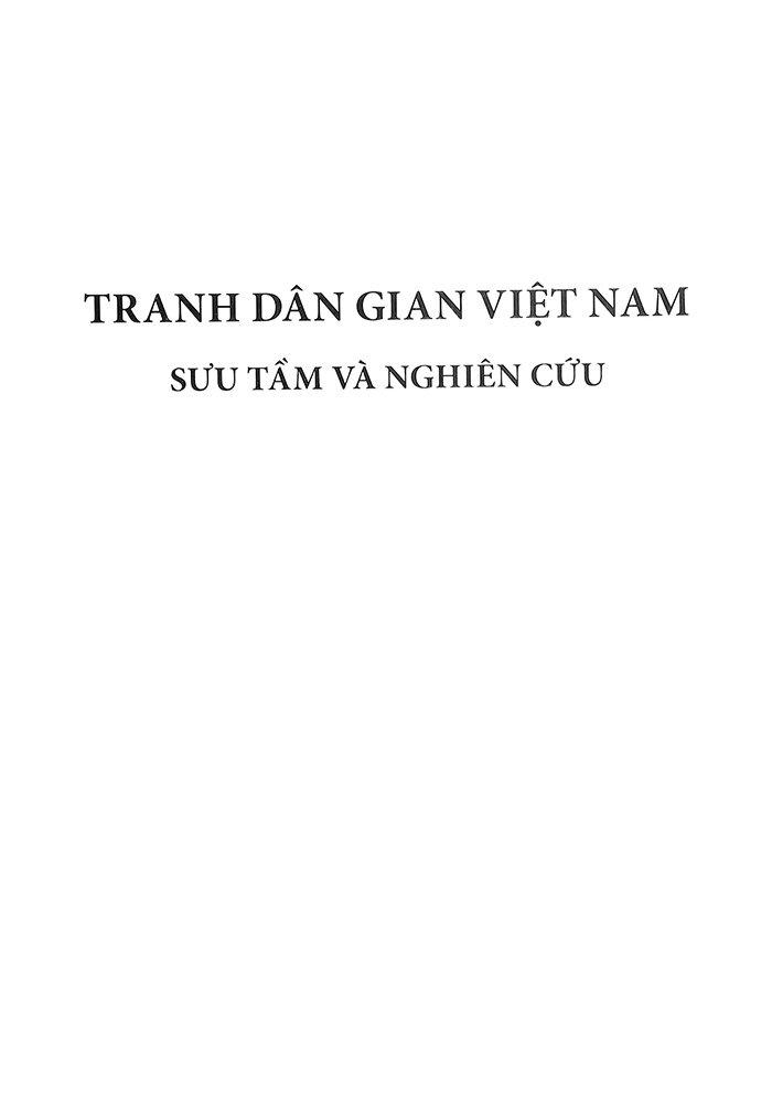 Tranh Dân Gian Việt Nam - Sưu Tầm Và Nghiên Cứu - Bìa Cứng