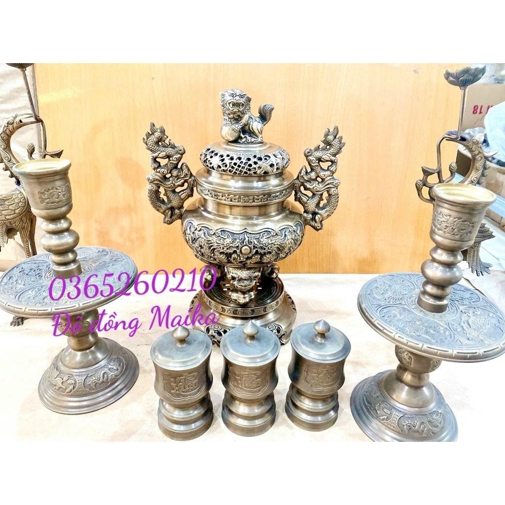 BỘ ĐỈNH 42 CM NẶNG 16 kg CHẤT LIỆU BẰNG ĐỒNG
