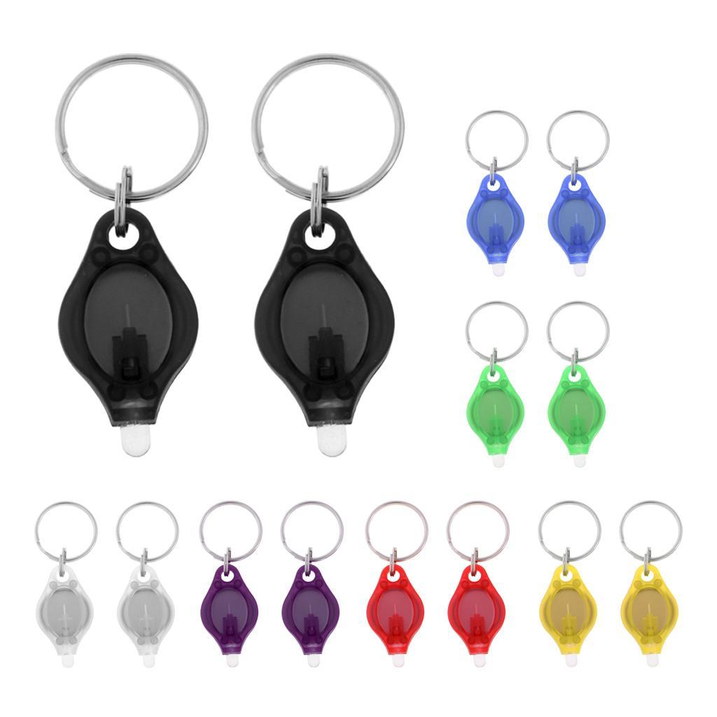 1 piece Outdoor Mini LED Flashlight UV Torch Light Keychain Ring