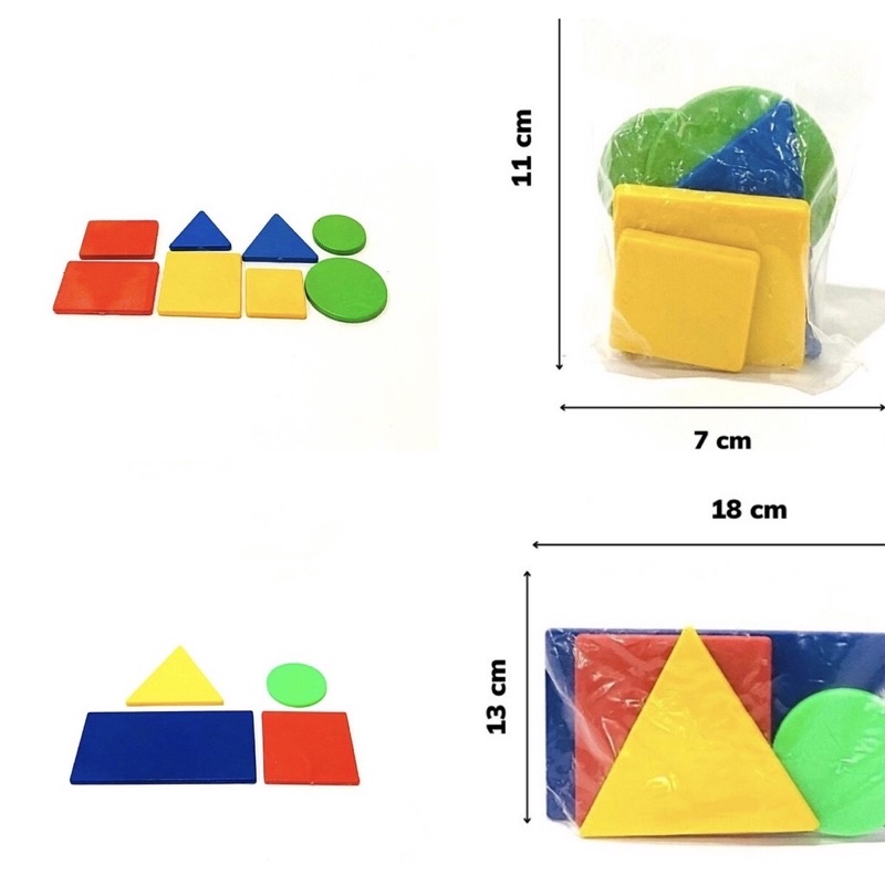 Bộ Đồ Chơi Hình Học Phẳng Bằng Nhựa Dẹt - Đồ Chơi Thông Tư 02