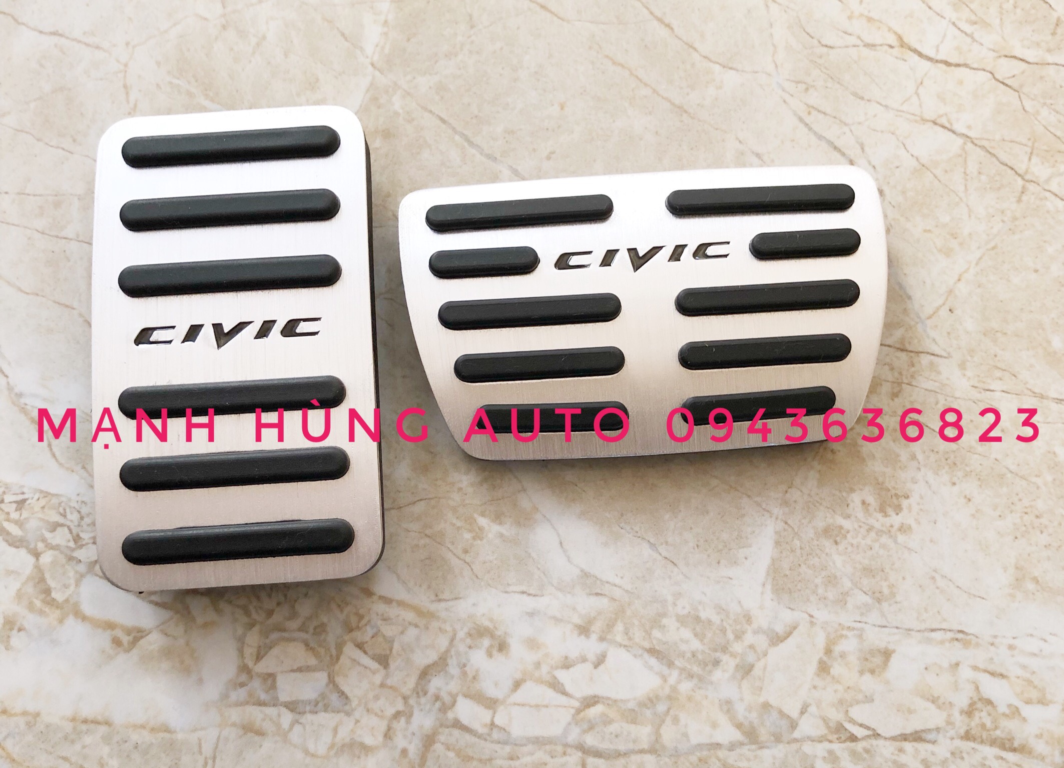 Bộ ốp bọc chân ga, chân phanh cho xe Honda Civic 2016-2021