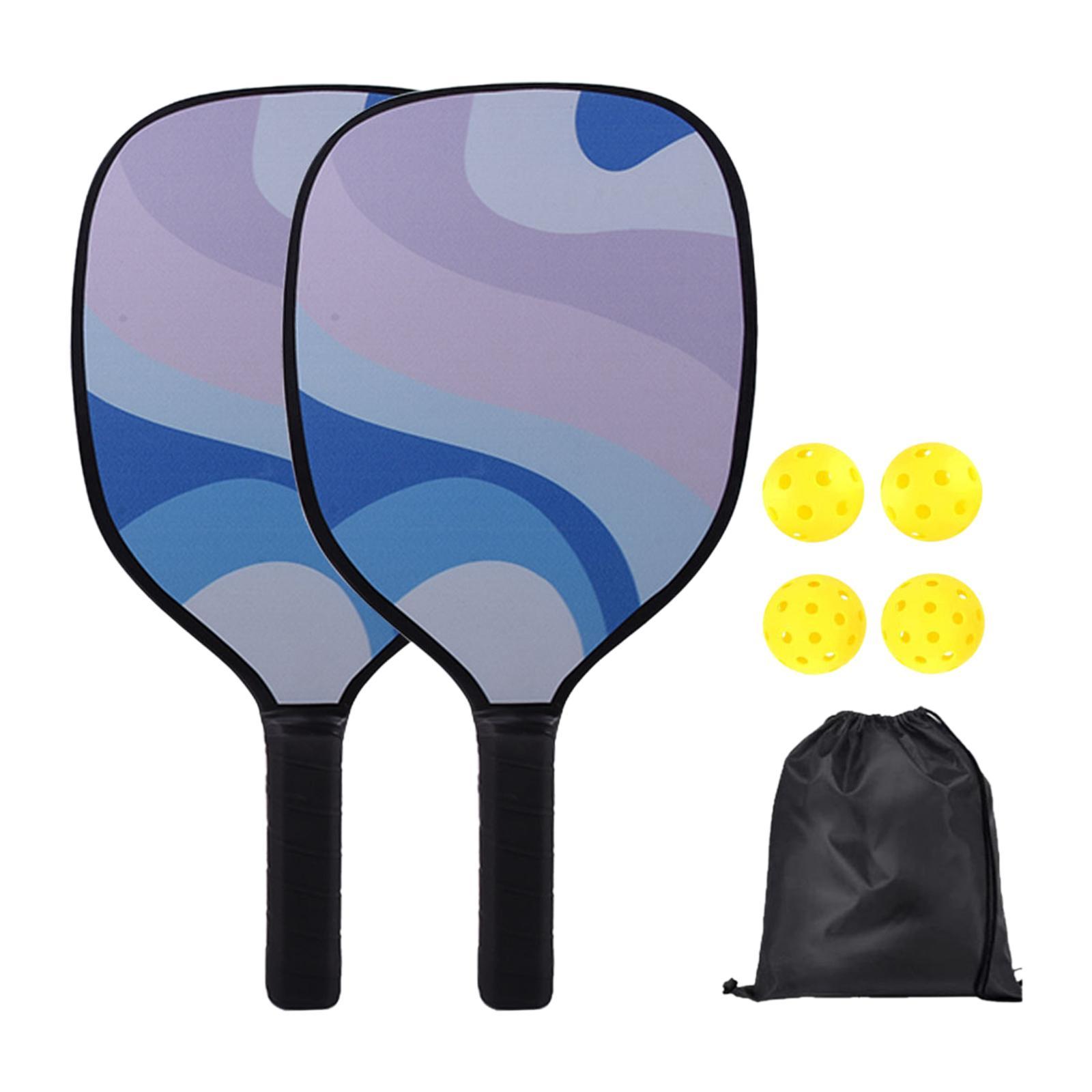 2x Pickleball Paddles Set with 4 Balls and Bag for Men Women Indoor Outdoor