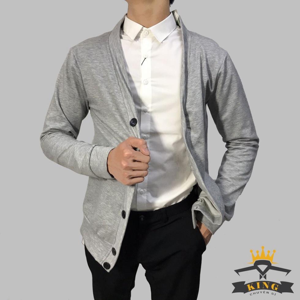 Áo khoác cardigan LEN nam KING tay dài phong cách hàn quốc K125