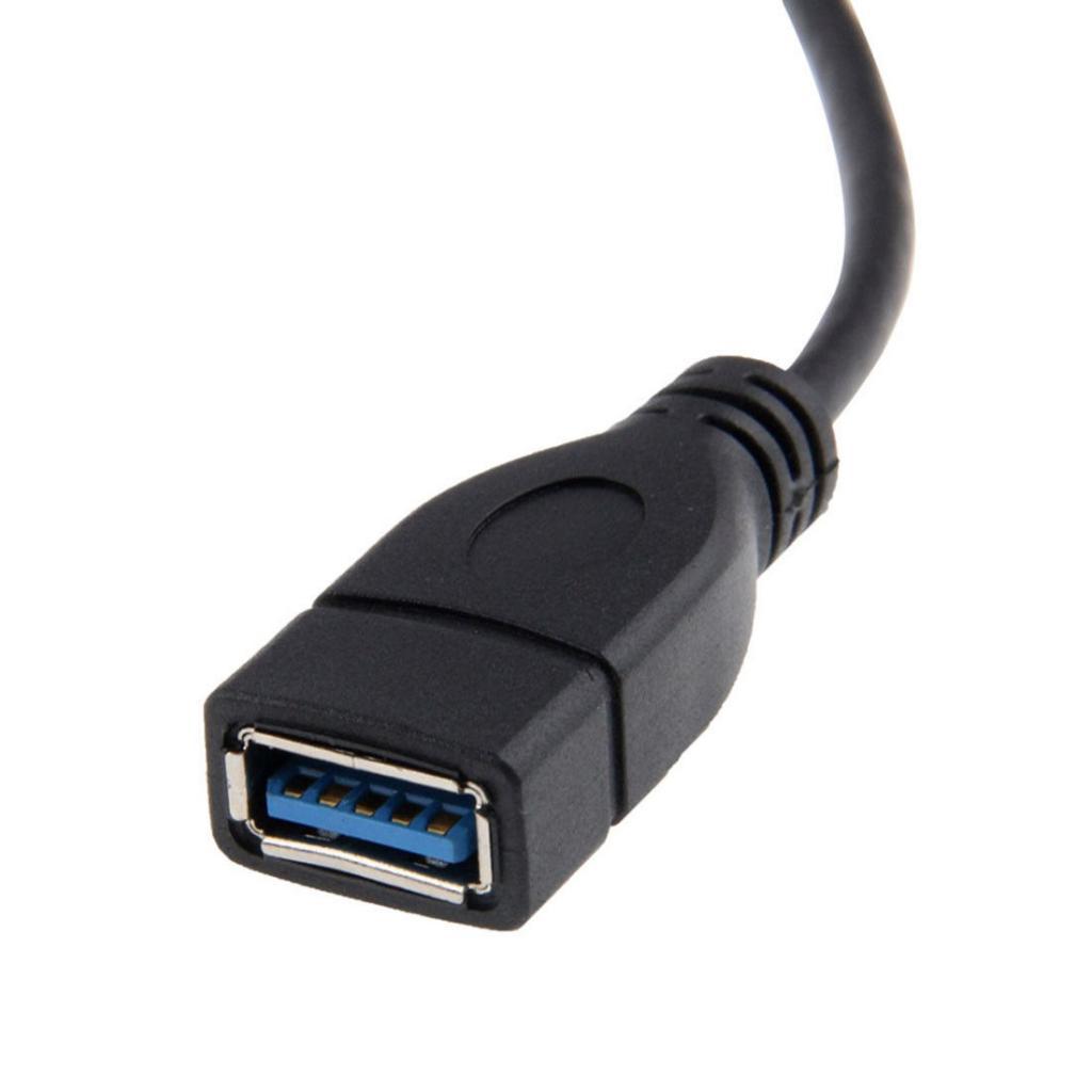Data Sync 90 Degree USB 3.0 Down Angle Adapter Cable Male A to Female A Connector for Computer USB Extension