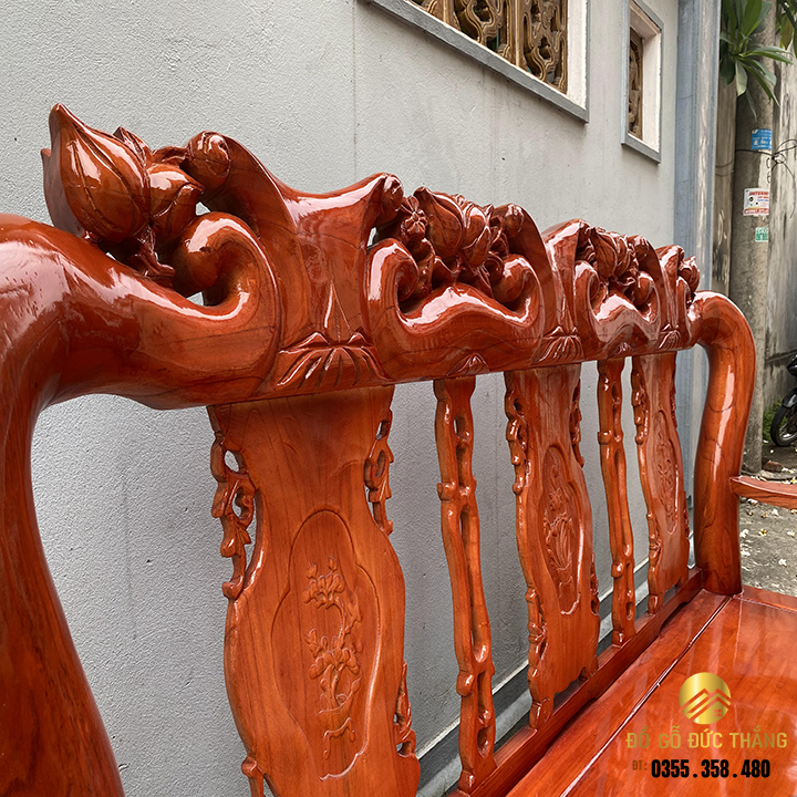 Bàn ghế minh quốc đào gỗ xoan ta tay 10 phù hợp nhà nhỏ gọn