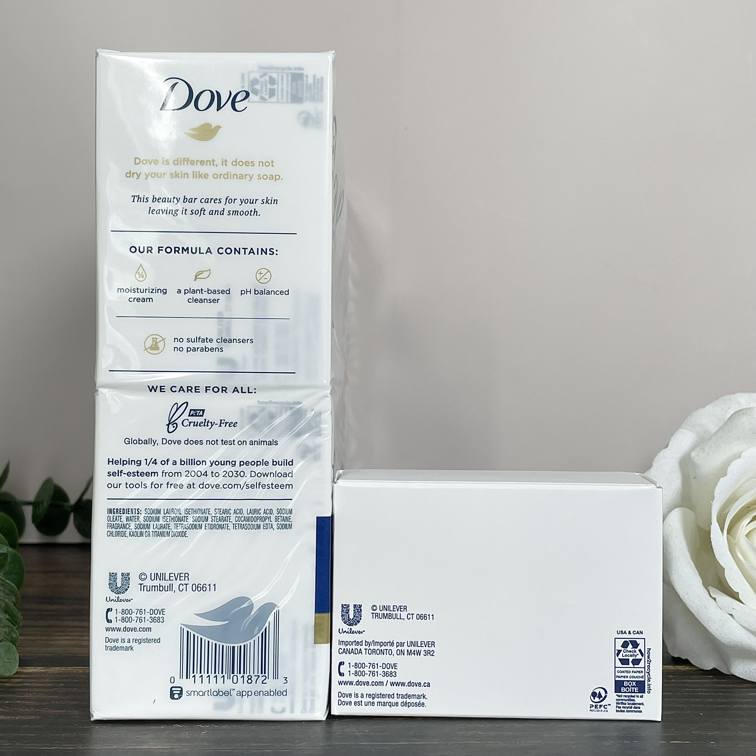 4 Bánh Xà phòng cục Dove Mỹ White Beauty 106g dưỡng trắng da