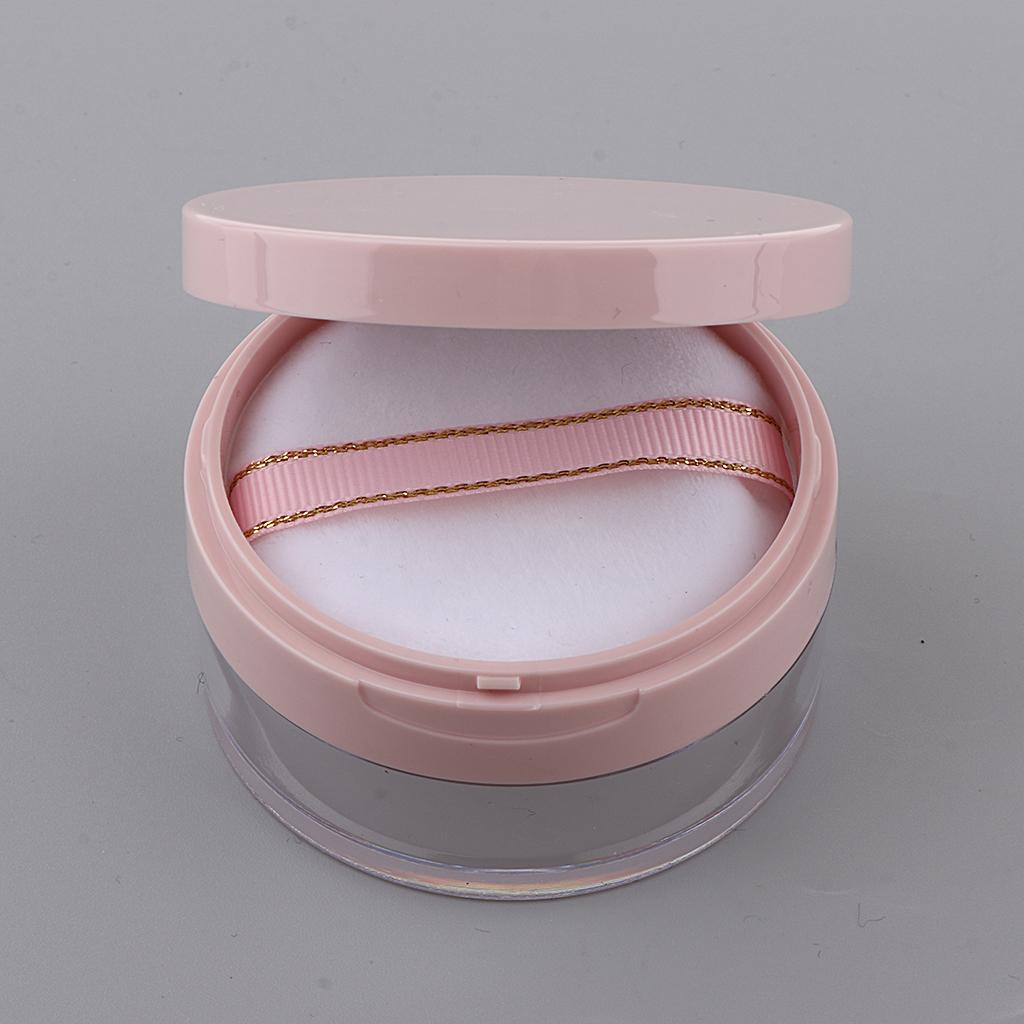 2xEmpty Loose Powder Case Blush Storage Container Talcum Powder Jar 20g Pink