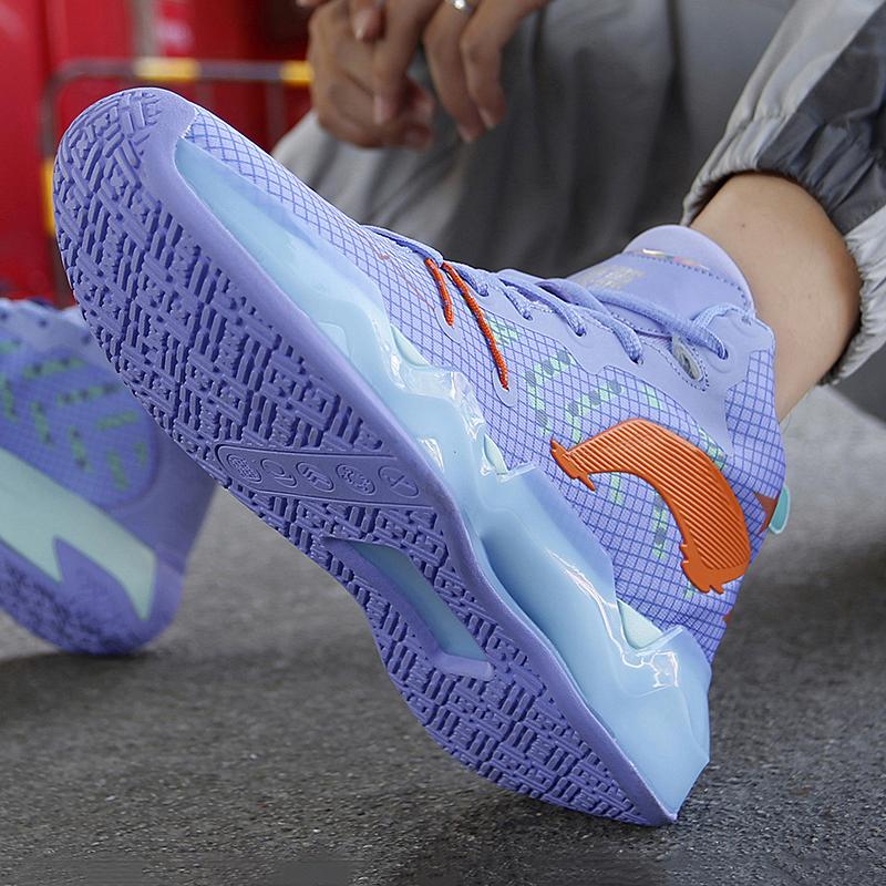 2022 Mới Giày Bóng Rổ Nam Thời Trang Giày Chạy Bộ Thể Thao Lưới Giày Bóng Thun Chống Trơn Trượt Thoải Mái Color: blue Shoe Size: 41