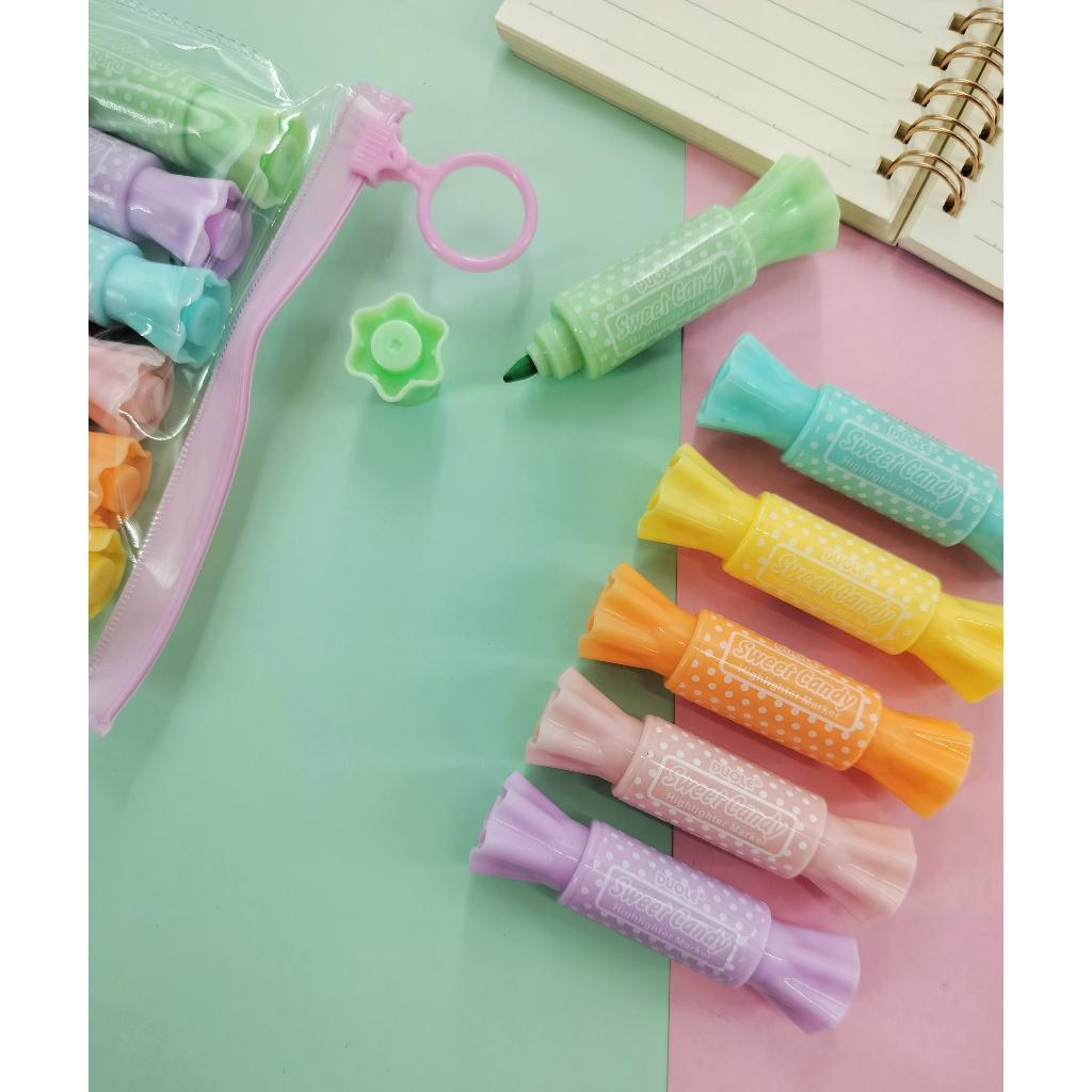 SET 6 Bút Dấu dòng hình Cute - DL-128 MINI Hình Viên Kẹo cute