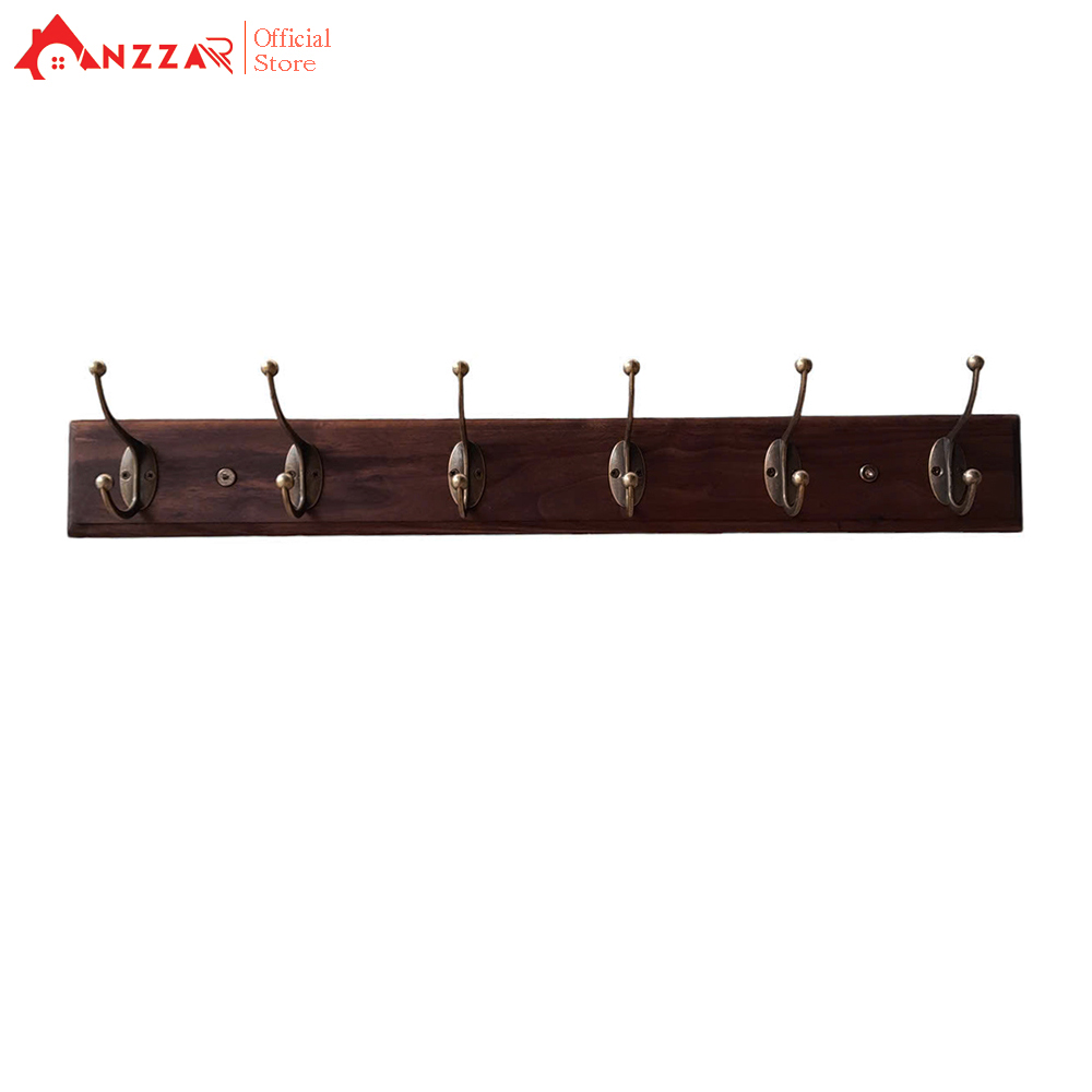 Móc gỗ óc chó nguyên khối nhập khẩu cổ điển treo quần áo Anzzar nhiều kích thước tiện dụng decor nội thất MT-08