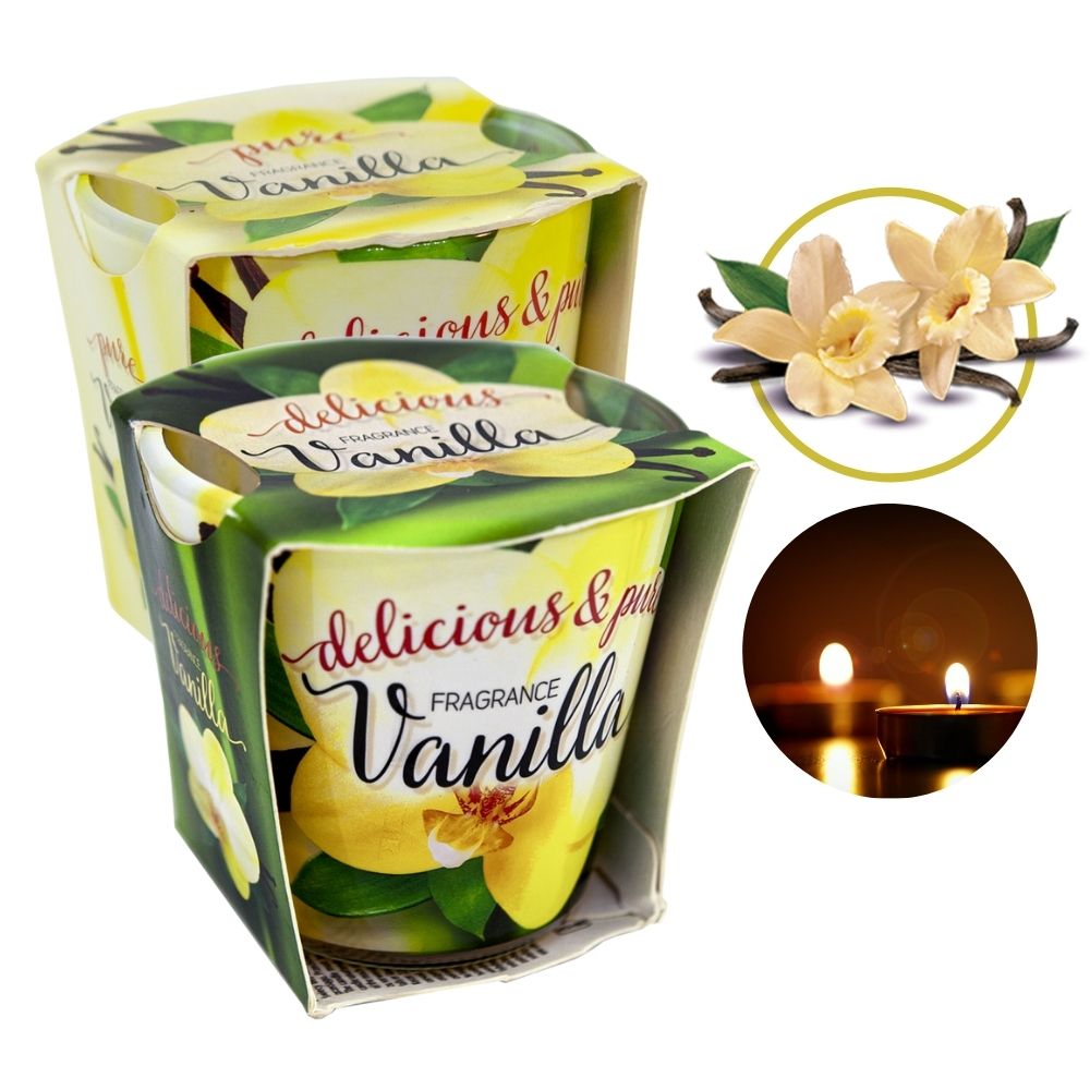 Combo 2 ly nến thơm Bartek nhập khẩu Châu Âu Vanilla 100g - hương hoa vani