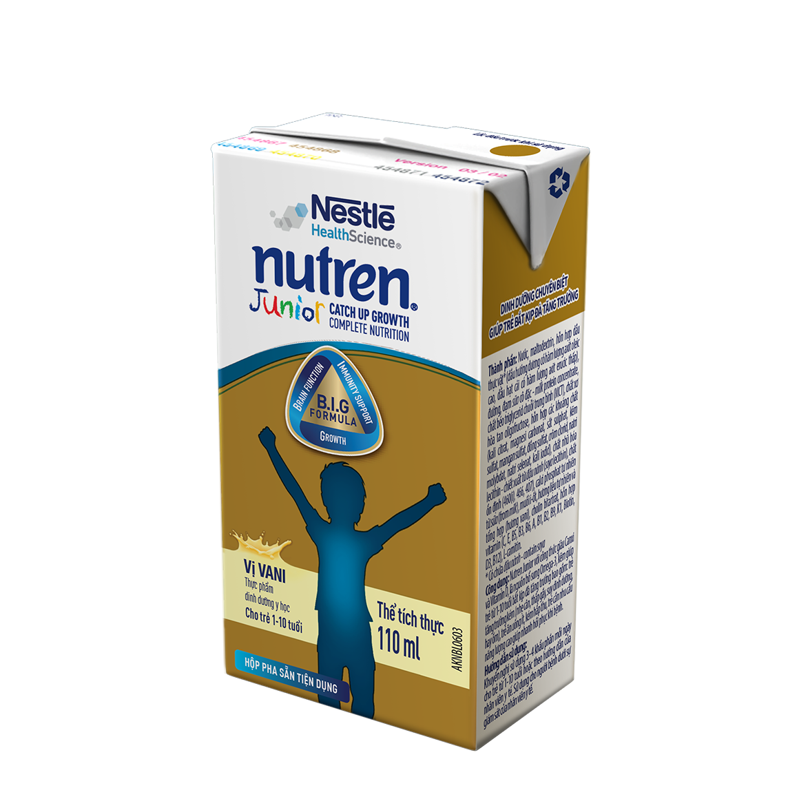 [Tặng tập tô màu] Combo 16 hộp pha sẵn Nutren Junior Nestle Bé từ 1-10 tuổi 110ml/hộp Giúp tăng trưởng 3 chuẩn: Thế chất, Đề kháng, Tư duy