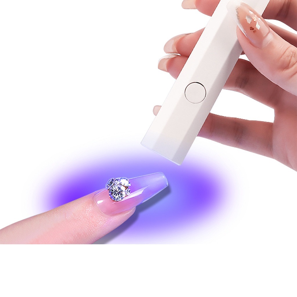 Đèn Hơ Móng Mini Cầm Tay UV LED Nhanh Khô Kèm Sạc USB, Máy Hơ Gel Mini