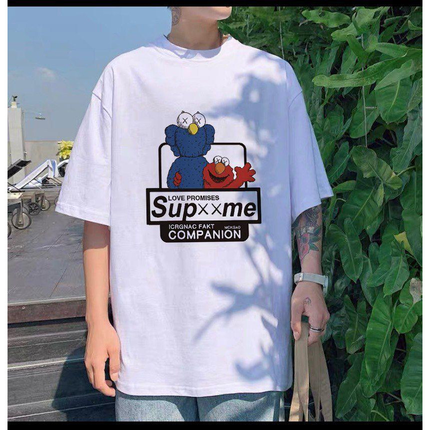 Áo Thun Tay Lỡ In Kaws Supxxme