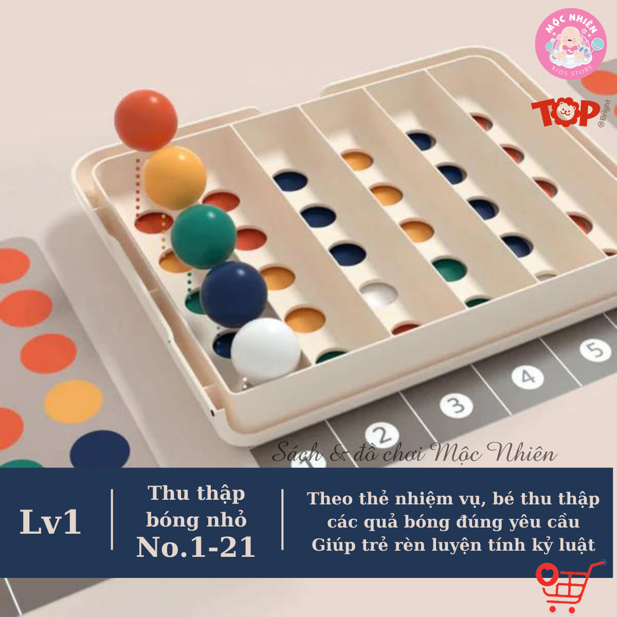 Đồ Chơi Cuộc Đua Viên Bi - Ball Matching Logic Game - Chính Hãng TOPBRIGHT (cho bé từ 3 tuổi)