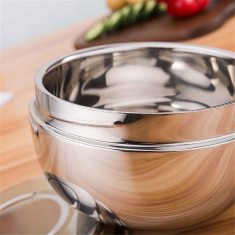 Phích 2 lớp bento hộp thép không gỉ hai lớp lưu trữ thực phẩm tròn