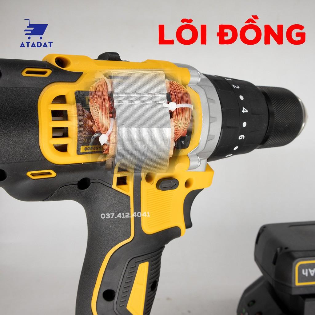 (FreeShip) Máy Khoan Pin DEWALT 36V - TẶNG MŨI KHOAN - Khoan bê tông, Đầu kẹp 13ly - Máy Bắt Vít Động cơ 775 - Lõi Đồng