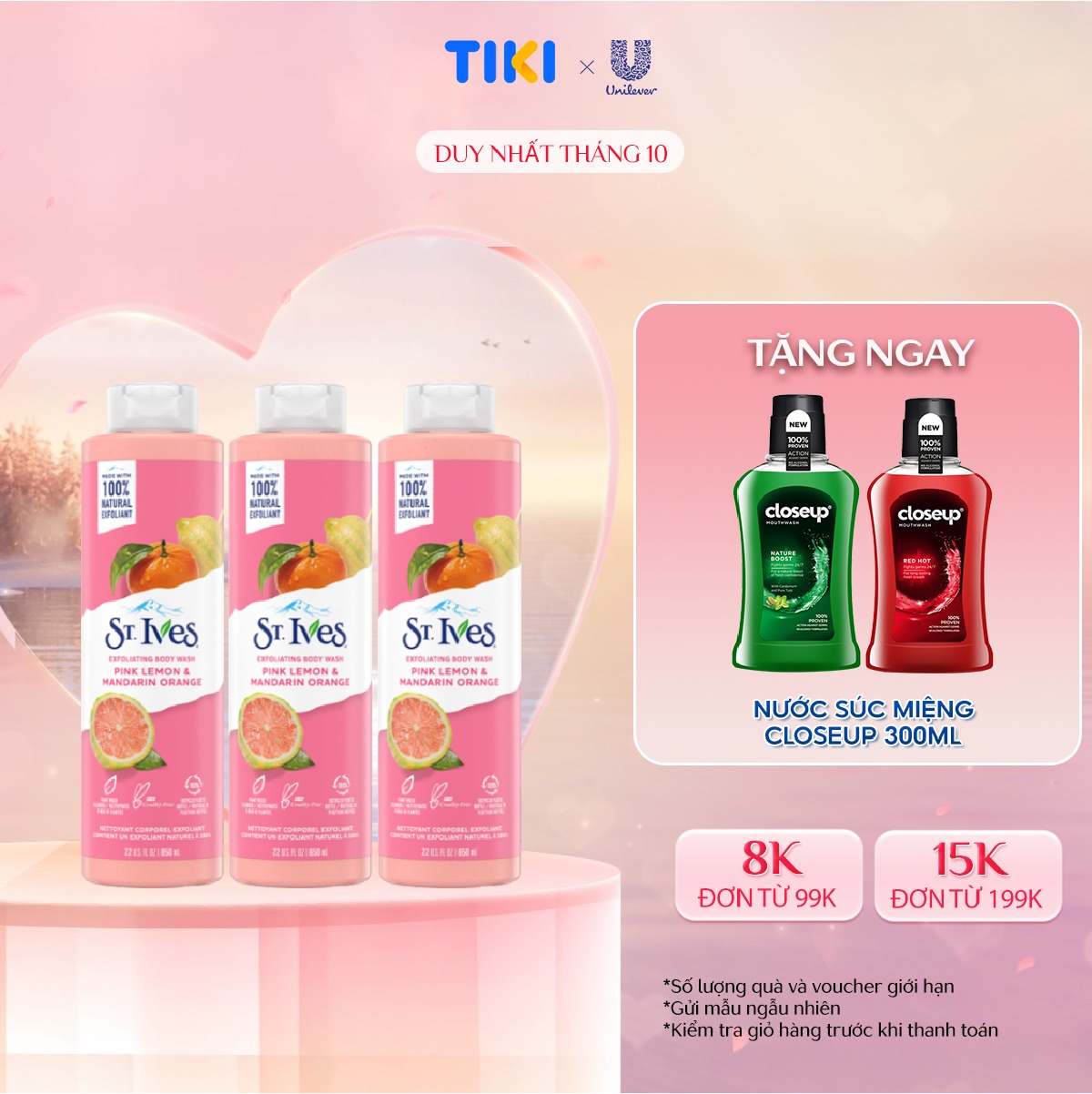Combo 3 chai sữa tắm St.Ives Cam chanh 650ml