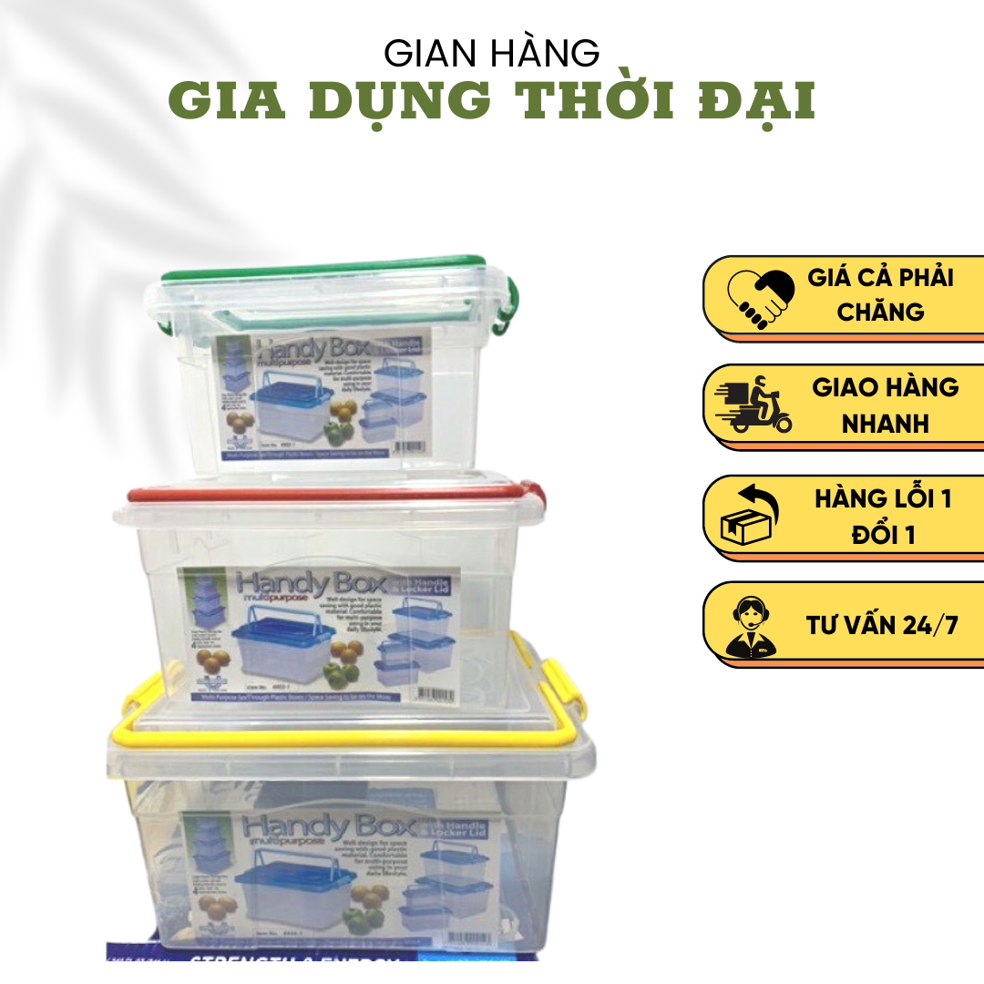 Thùng Nhựa Đa Năng có nắp nhiều size Thái Lan