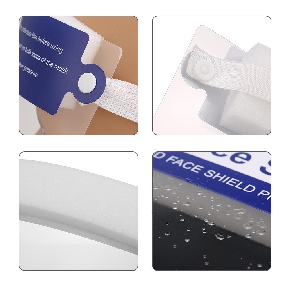 10PCS Protective Face Mask Anti-spitting Isolation Face Shield Fluid Resistant Full Face Mask Transparent Dust-proof