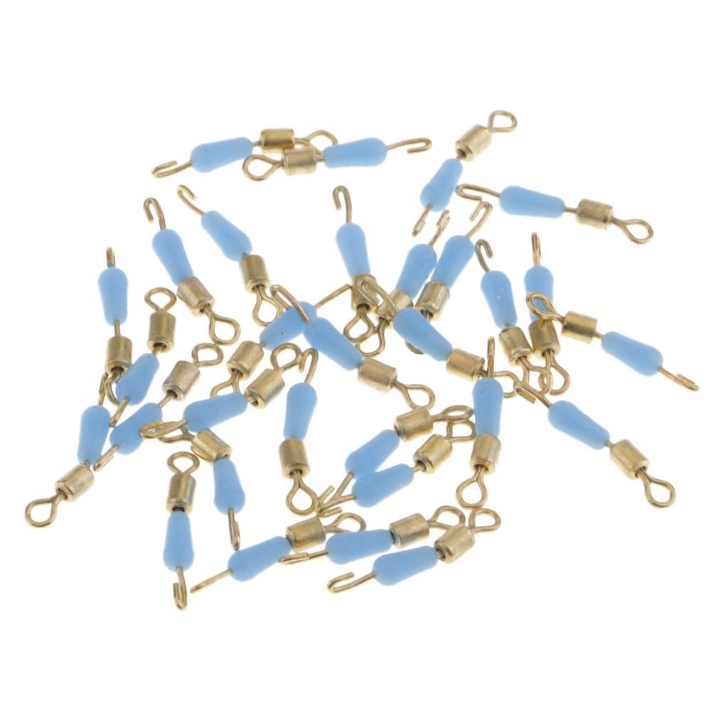 30pcs Quick Change Fishing Swivels Clips Pins  Line Connector 16mm