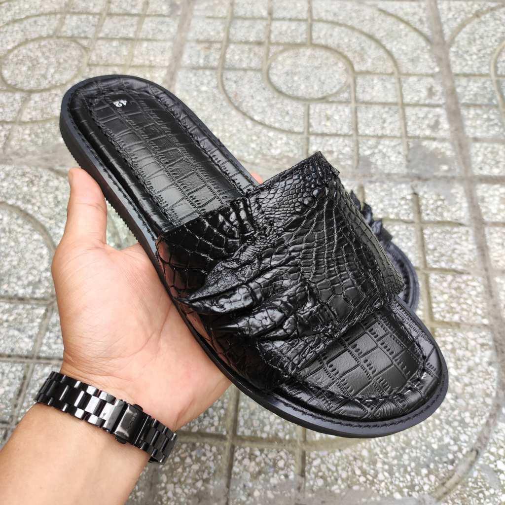 Dép ngang Móng tay cá sấu. ĐẾ CAO SU BẰNG - CHẮC CHẮN!