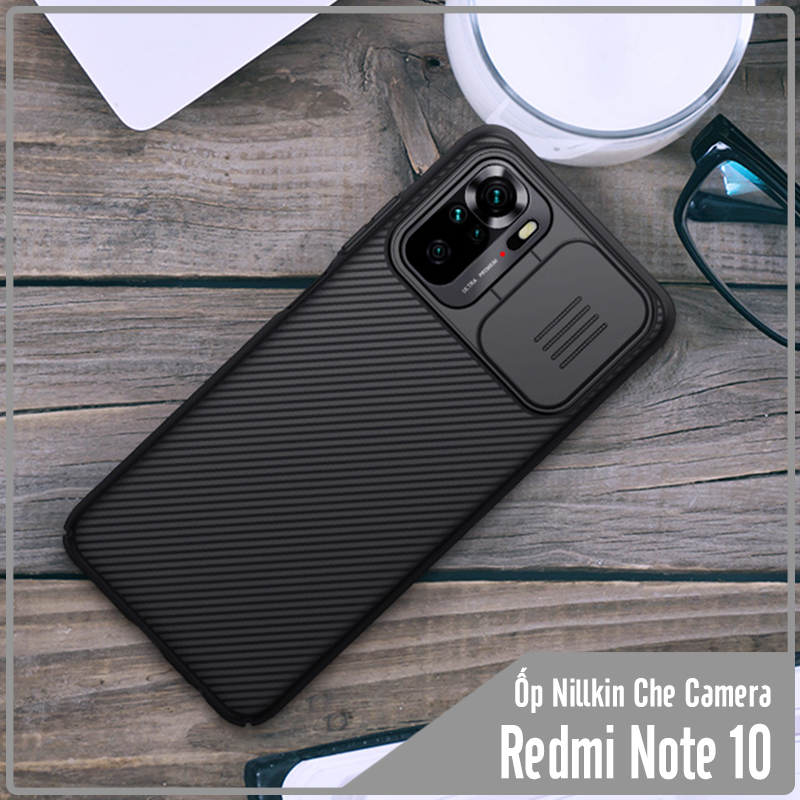Ốp lưng cho Xiaomi Redmi Note 10 Nillkin CamShield che camera - Hàng Nhập Khẩu