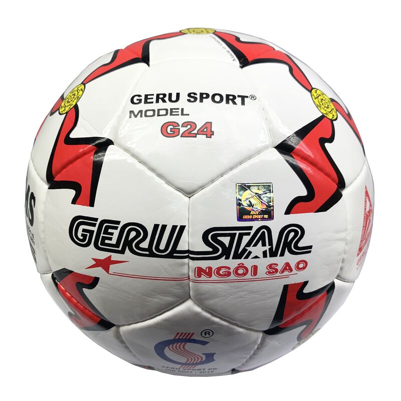 Bóng đá Gerustar Size 5 G24 - Đỏ (Tặng Băng dán thể thao + Kim bơm + Lưới đựng)
