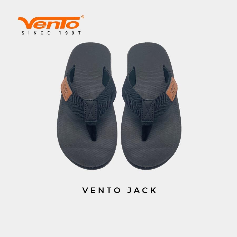 Dép kẹp ngón Vento JACK Nam màu Đen/Tro đi biển đi chơi du lịch CL21