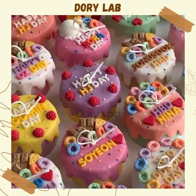 Nến Thơm Bánh Sinh Nhật Trang Trí Theo Yêu Cầu Nhiều Mẫu Lựa Chọn , Quà Tặng Độc Đáo - Dory Lab