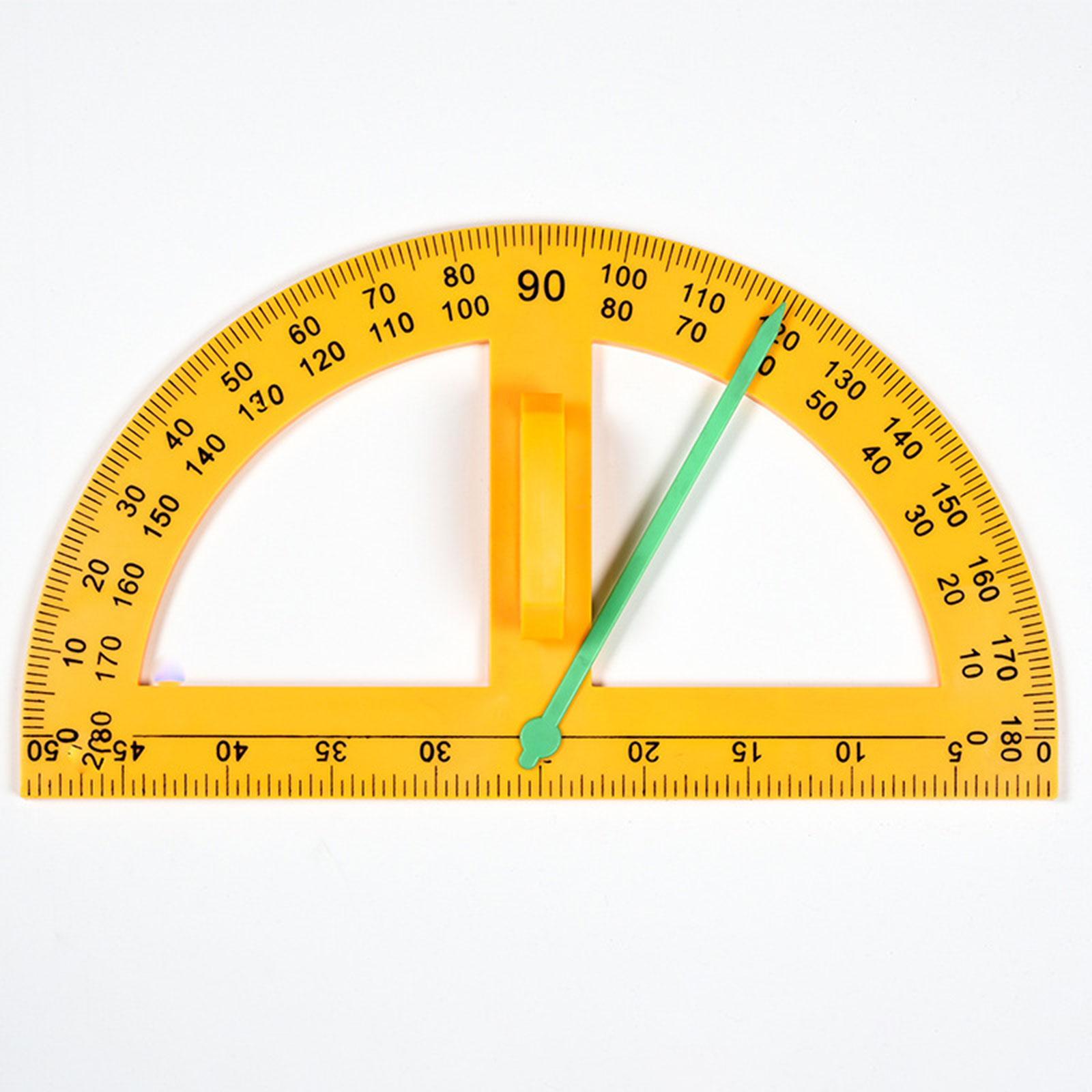 4x Math Geometry Rulers Compass Angle Measurement Stationery Tool Protractor Triangle Ruler for Students Whiteboard School