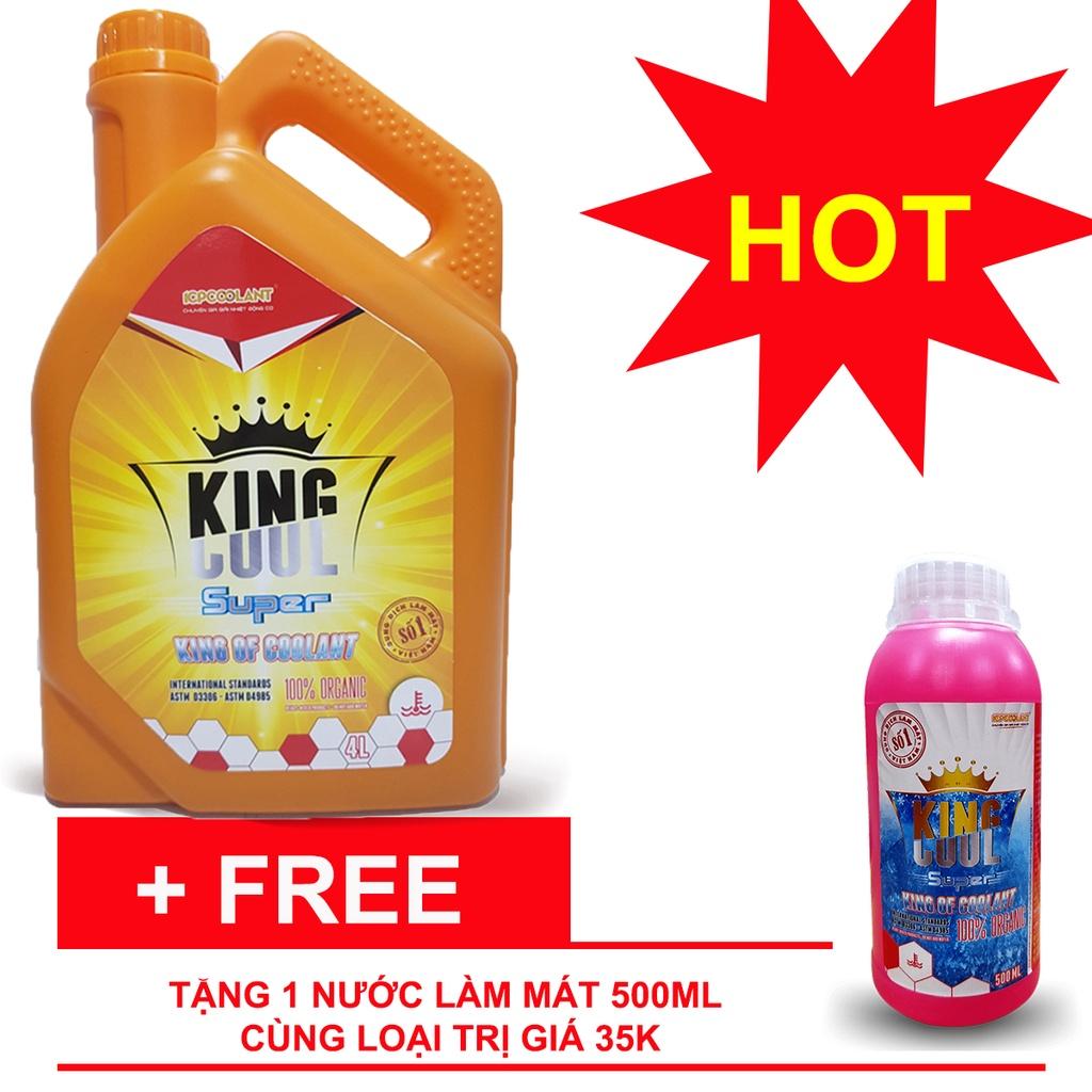 Nước làm mát xe ô tô KINGCOOL SUPER can 4L + lon làm mát 500ml