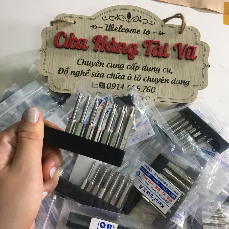 Bộ 7 mũi hoa dâu 5 cạnh, có lỗ THÉP CỨNG