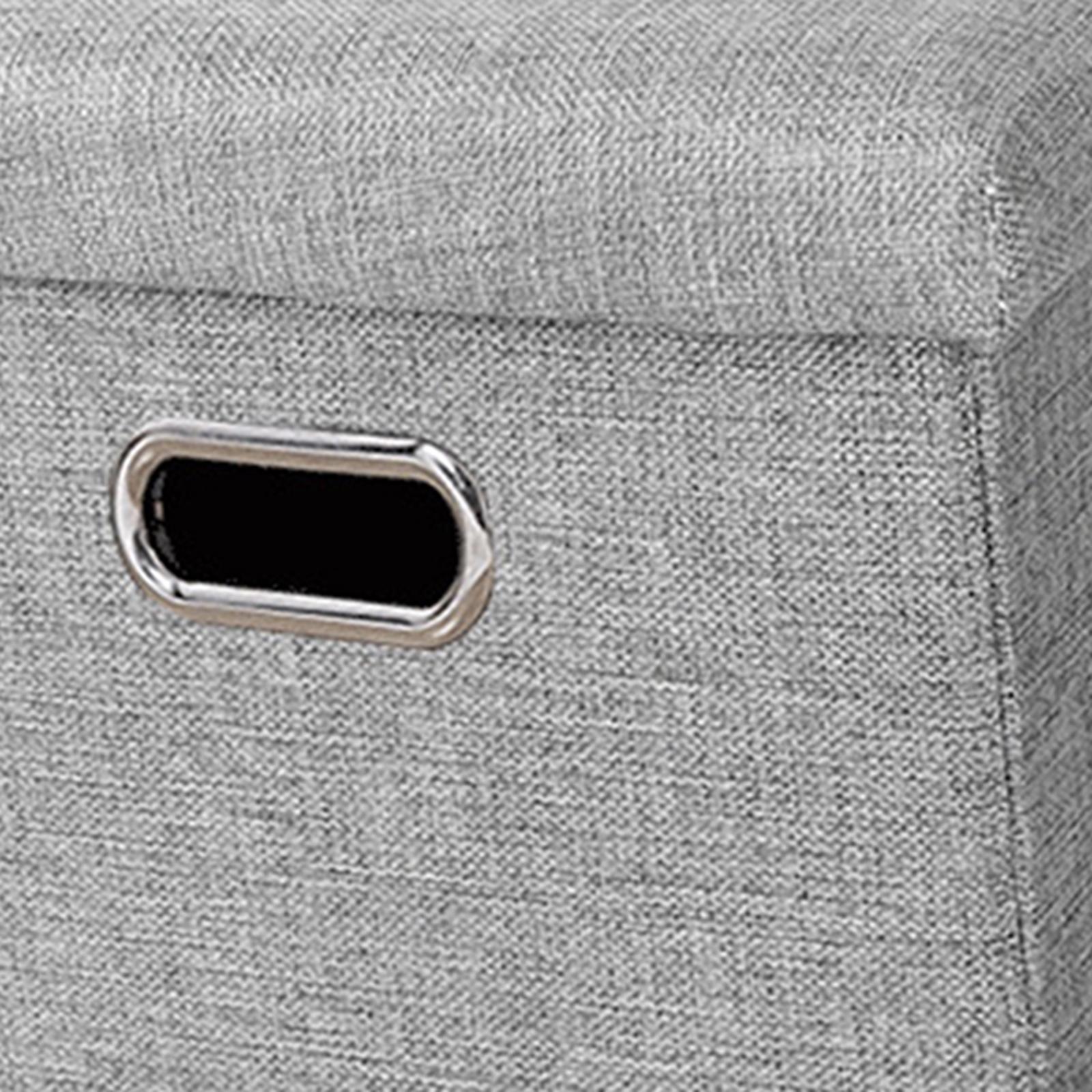 Folding Storage Ottoman Bench Seat Footrest Storage Box for Bedroom