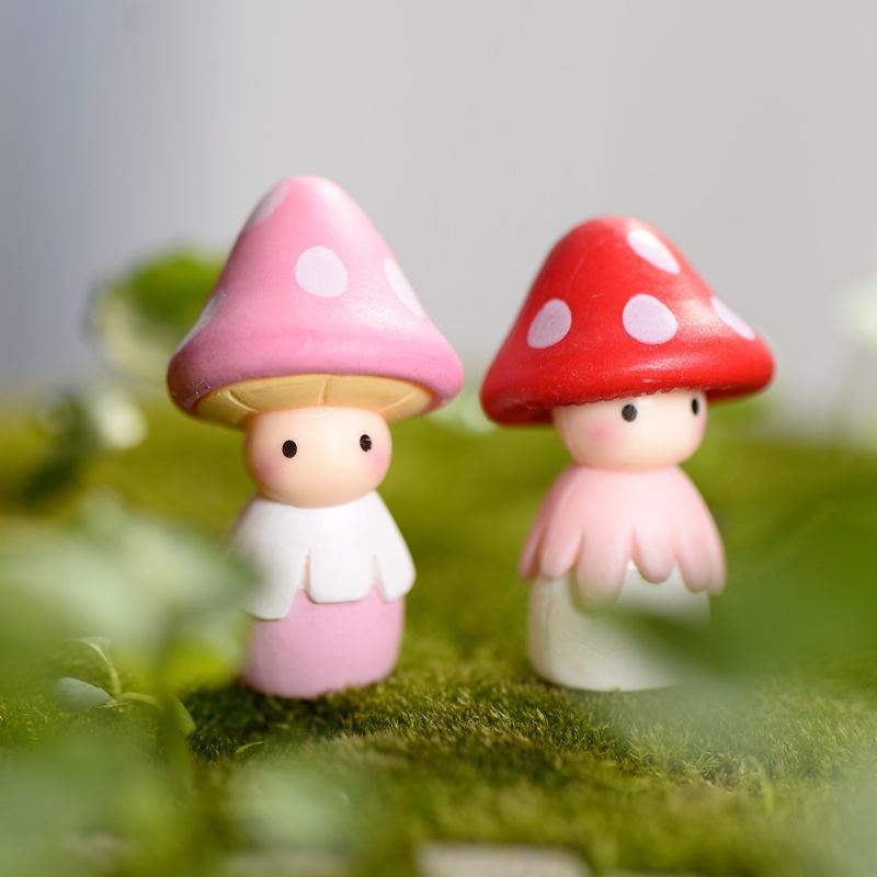 Tiểu cảnh mini ️ Búp bê nấm đáng yêu trang trí tiểu cảnh, terrarium, trang trí nhà cửa