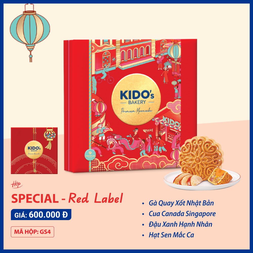 Hộp 4 Bánh Trung Thu KIDO - SPECIAL Red Label
