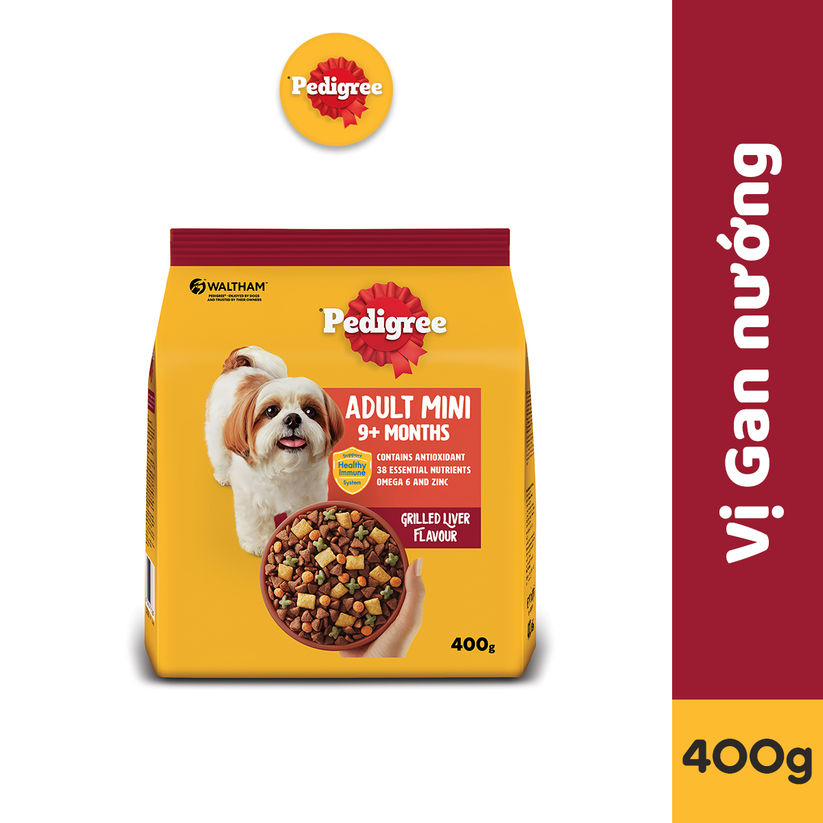 Thức ăn cho chó Mini dạng hạt Pedigree túi 400g