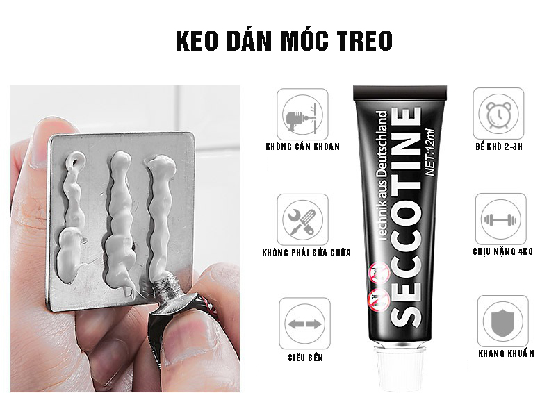 Combo 4 móc treo loại D, Inox 304, SUS304 dùng miếng dính dán tường không cần khoan, xắp xếp treo đồ đạc gọn gàng, tiết kiệm không gian, đồ dùng gia đình, bếp, phòng khách Dan House 311-D4