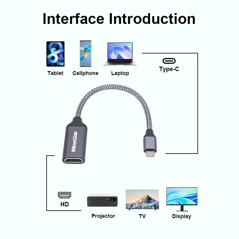 Bộ chuyển thunderbolt 3 usb type c ra hdmi 2.0 4k 60hz Hàng chính hãng - HUB CHUYỂN ĐỔI USB TYPE C