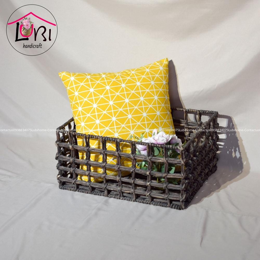 Sọt đựng đồ đan lục bình hình chữ nhật - sang trọng