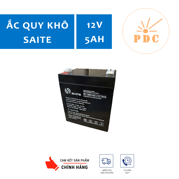 Ắc Quy SAITE BT-12M5.0AC 12V 5AH - Hàng chính hãng